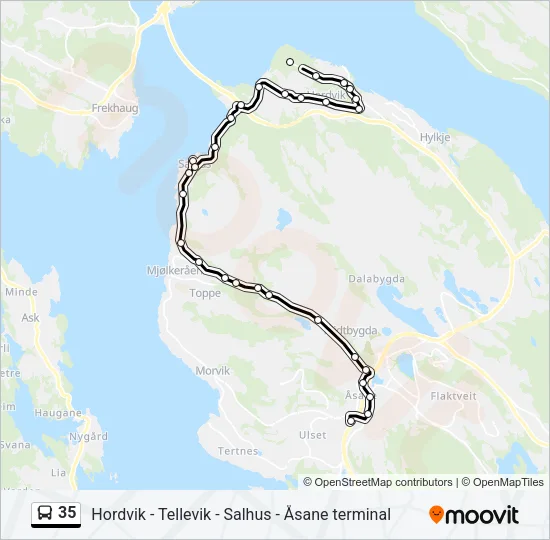 35 Bus Line Map