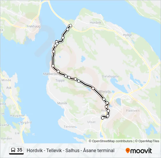 35 Bus Line Map