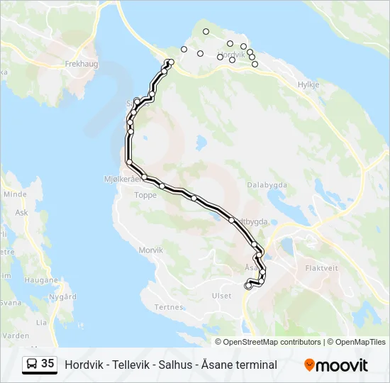 35 Bus Line Map