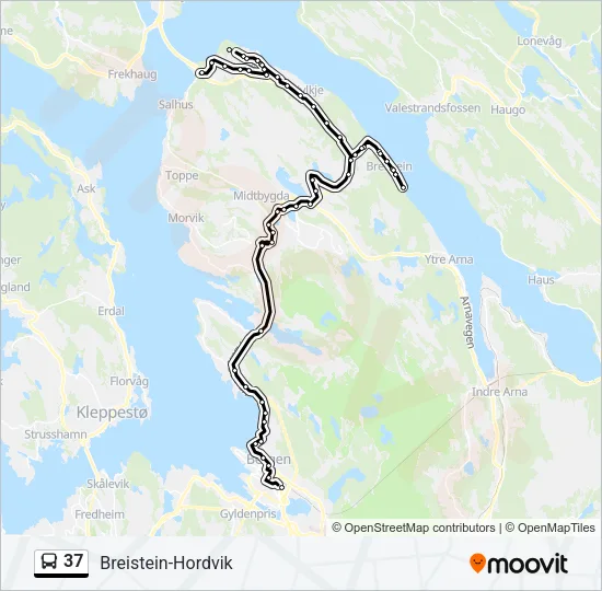 37 Bus Line Map