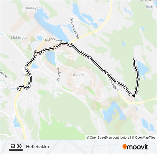 38 Bus Line Map