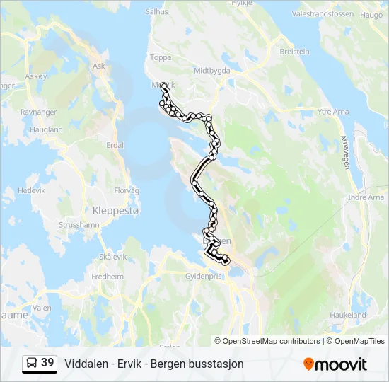 39 Bus Line Map