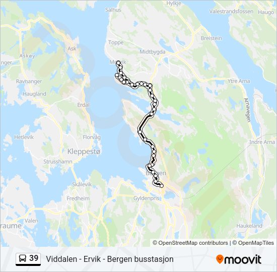 39 Bus Line Map