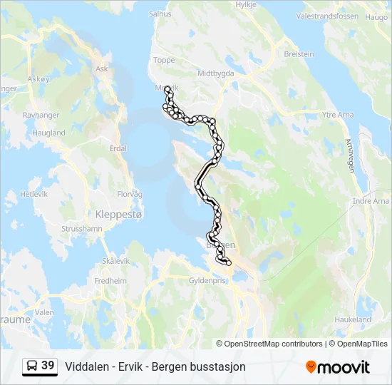 39 Bus Line Map