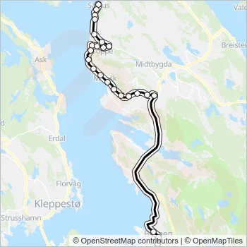 3E Bus Line Map