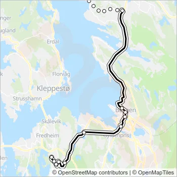 3E Bus Line Map