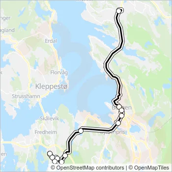 3E Bus Line Map