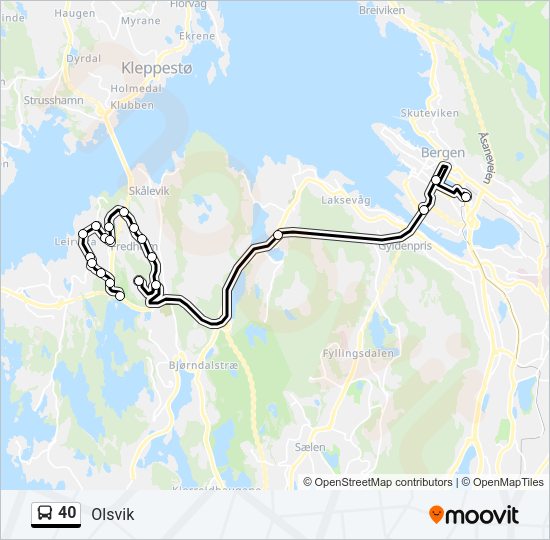 40 Bus Line Map
