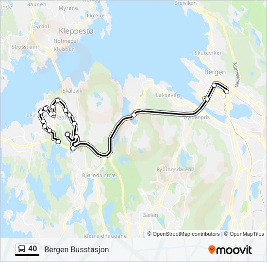 40 Bus Line Map