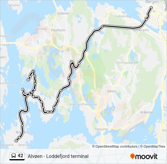 42 Bus Line Map