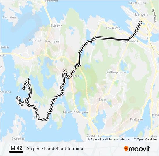 42 Bus Line Map