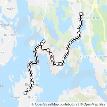 43 Bus Line Map