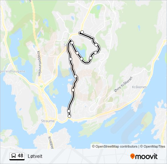 48 Bus Line Map