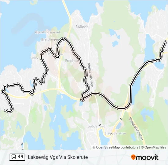 49 Bus Line Map