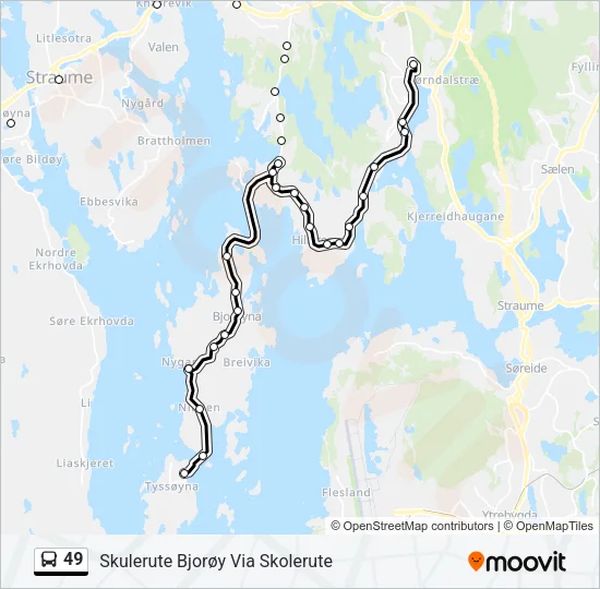 49 Bus Line Map