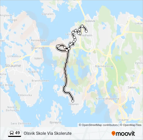 49 Bus Line Map
