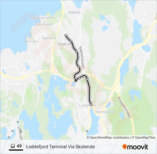 49 Bus Line Map