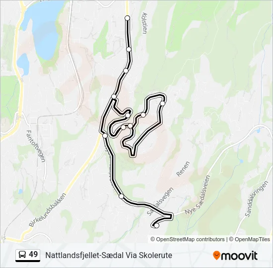 49 Bus Line Map