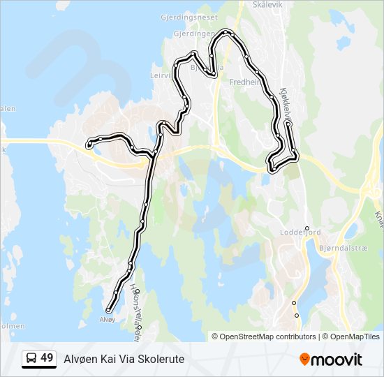 49 Bus Line Map