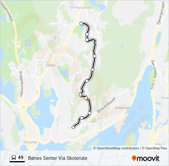 49 Bus Line Map