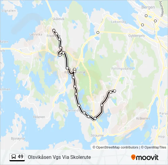 49 Bus Line Map