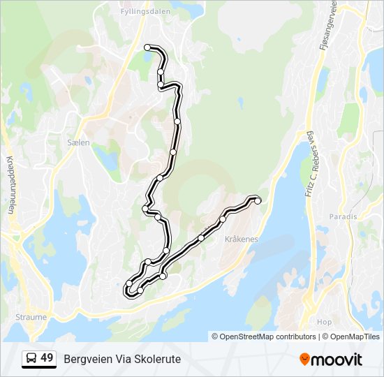 49 Bus Line Map