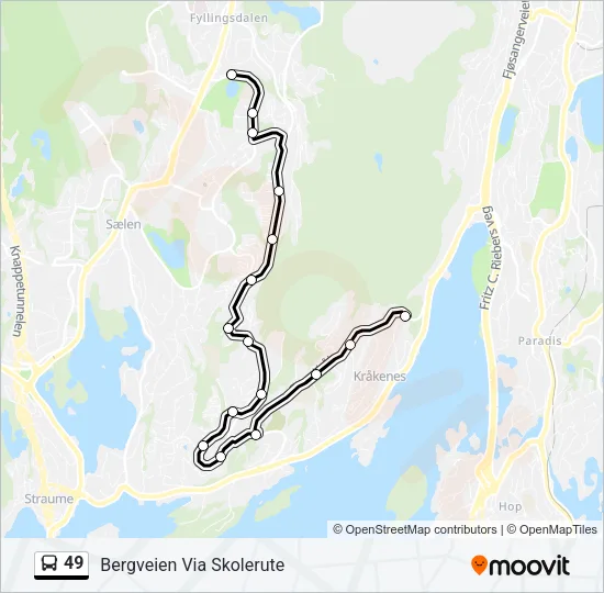 49 Bus Line Map