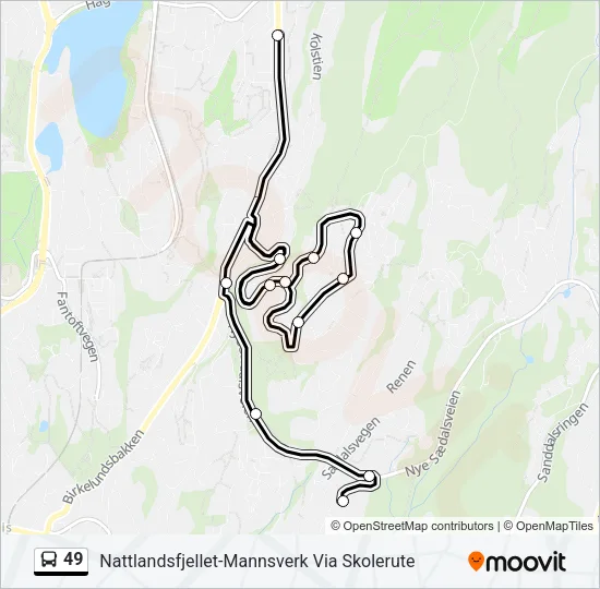 49 Bus Line Map