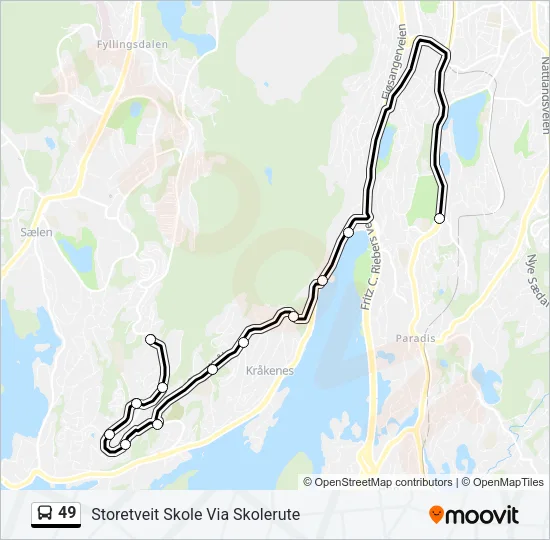 49 Bus Line Map