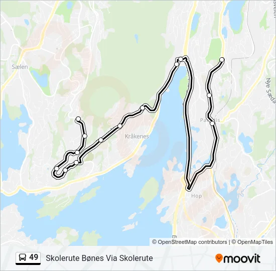 49 Bus Line Map