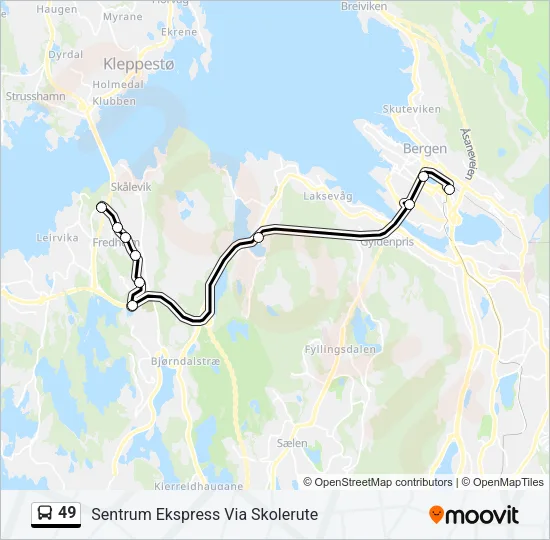 49 Bus Line Map