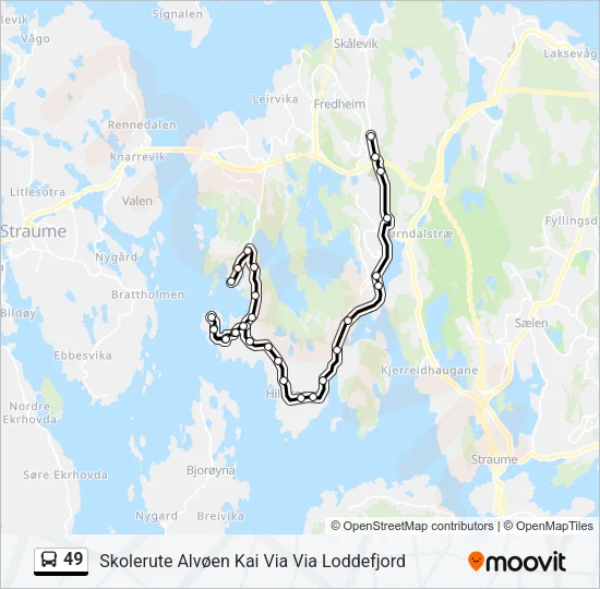 49 Bus Line Map