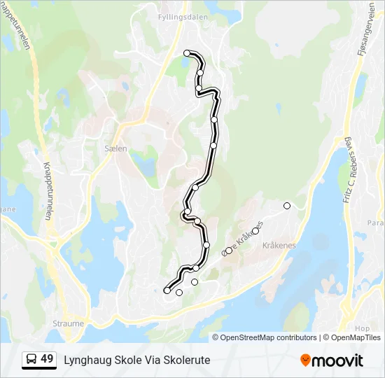 49 Bus Line Map