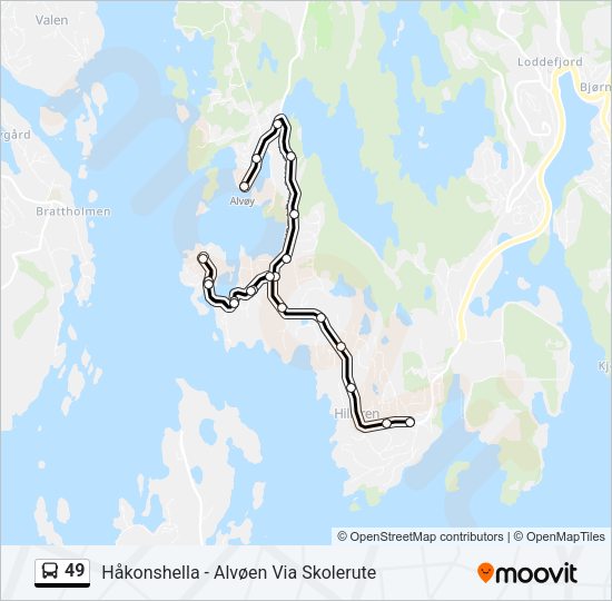 49 Bus Line Map