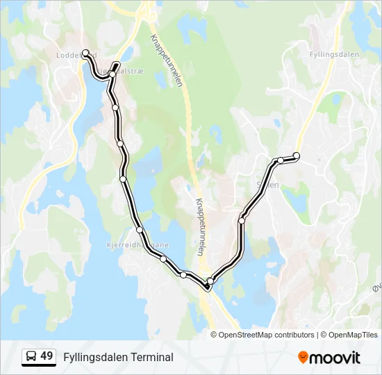 49 Bus Line Map