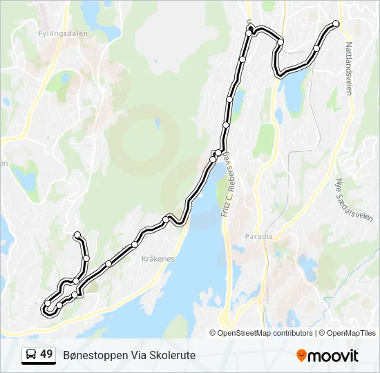 49 Bus Line Map