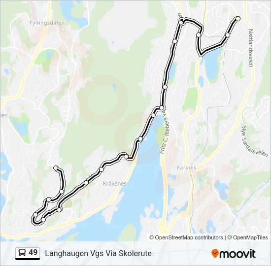 49 Bus Line Map