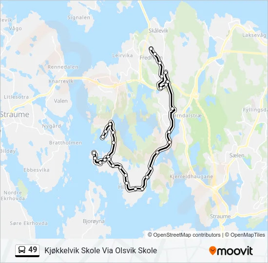 49 Bus Line Map