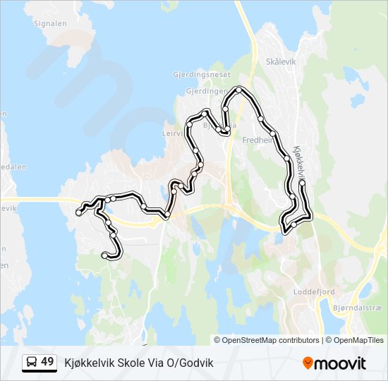 49 Bus Line Map
