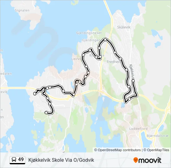 49 Bus Line Map