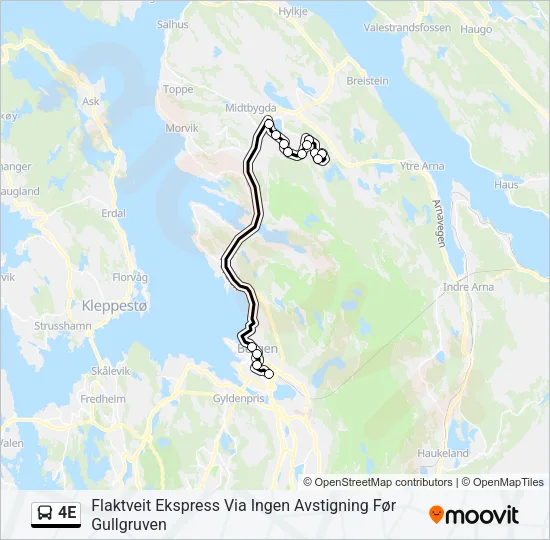 4E Bus Line Map