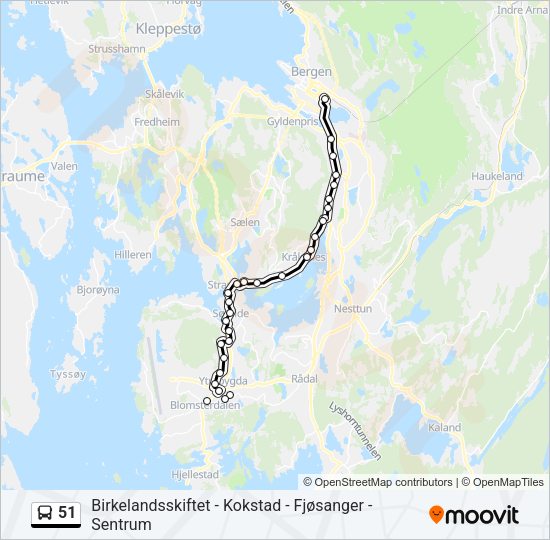 51 Bus Line Map