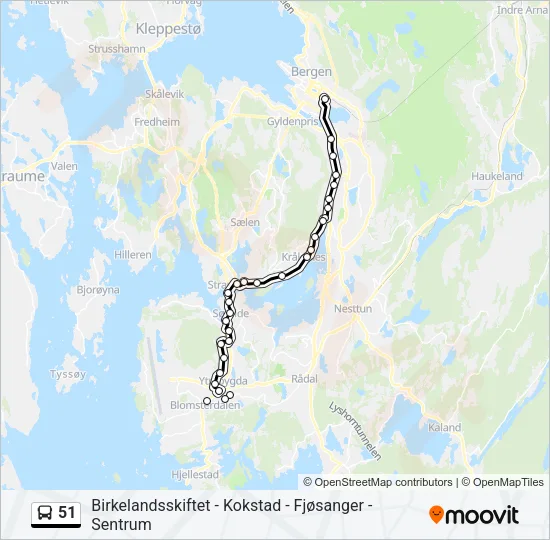 51 Bus Line Map