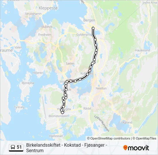 51 Bus Line Map