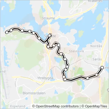 52 Bus Line Map