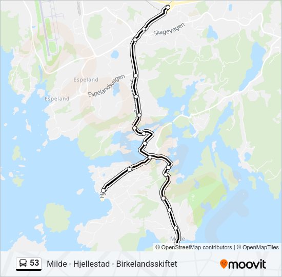 53 Bus Line Map