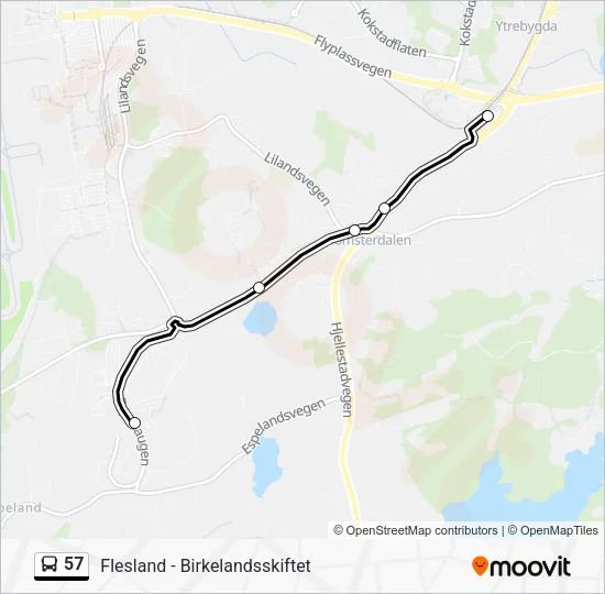 57 Bus Line Map