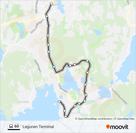 60 Bus Line Map