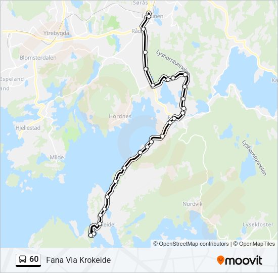 60 Bus Line Map