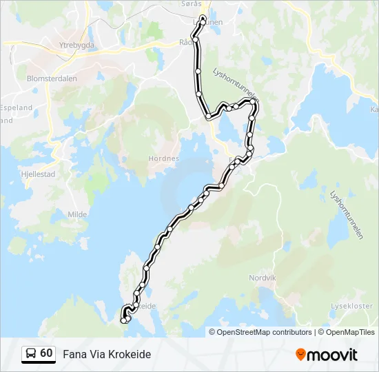 60 Bus Line Map